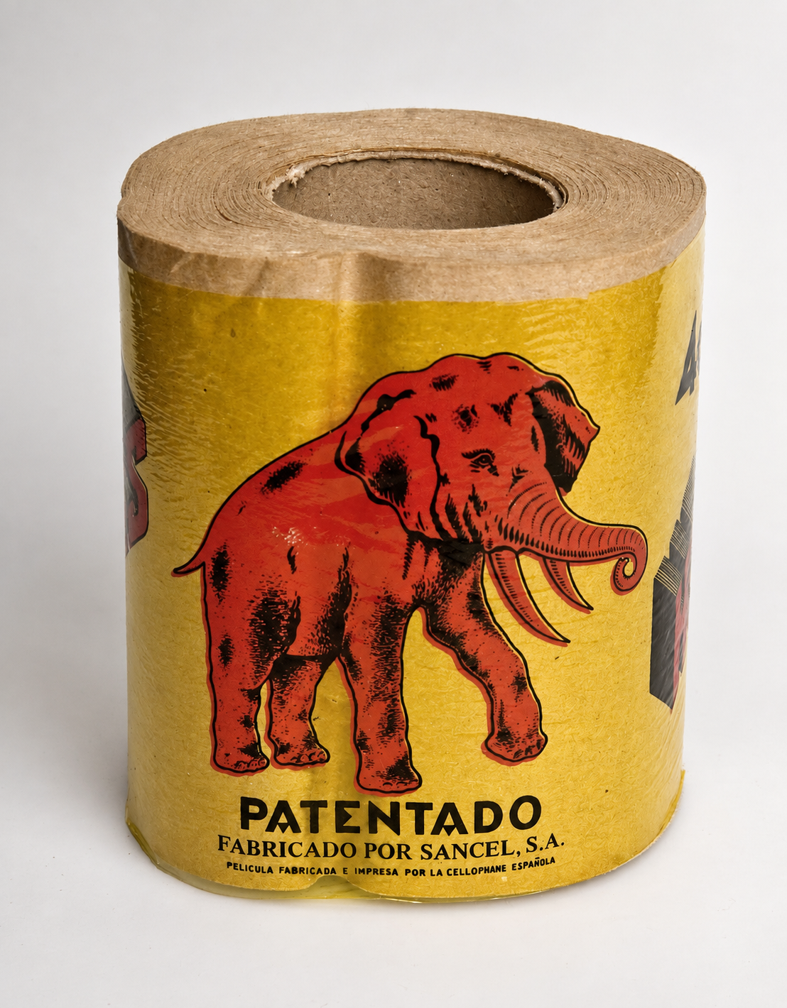 Vista del rotlle amb la il·lustració de l’elefant